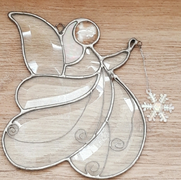 RESERVED 🎁 JPM 2 Item Bundle: Glass Angel + Wooden Bookstand - Picture 7 of 9